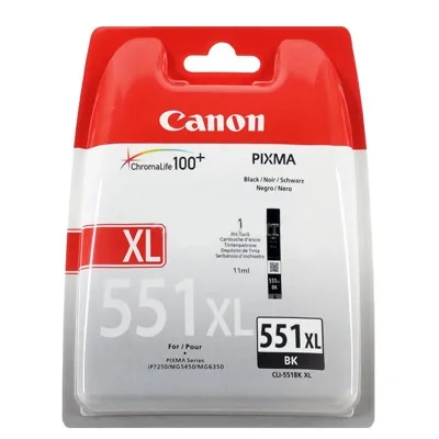 Cartucho de Tinta Original Canon CLI-551BK XL Alta Capacidad/ Cartucho de Tinta Original Canon CLI-551BK XL Alta Capacidad/