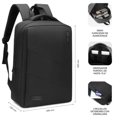 Subblim City Backpack Mochila para Portátil hasta 15.6" Negra Subblim City Backpack Mochila para Portátil hasta 15.6" Negra