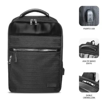 Subblim Business V2 AP Backpack Mochila de Negocios Negra para