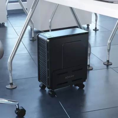 Aisens Soporte para CPU Ajustable de Suelo Metálico Negro Aisens Soporte para CPU Ajustable de Suelo Metálico Negro