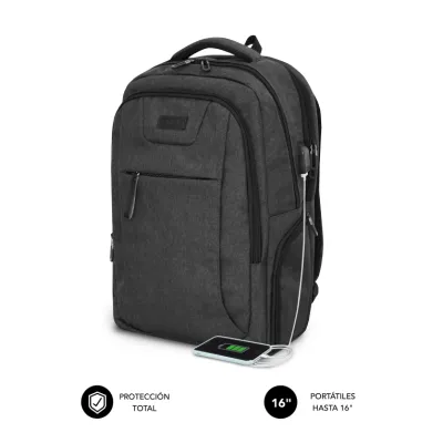 Subblim Air Padding Backpack Mochila Negra para Portátil hasta