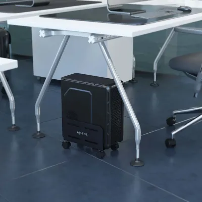 Aisens Soporte para CPU Ajustable de Suelo Metálico Negro Aisens Soporte para CPU Ajustable de Suelo Metálico Negro
