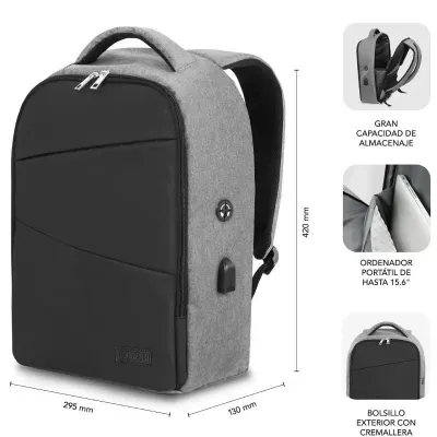 Subblim Secure V2 AP Antitheft Backpack Mochila Antirrobo