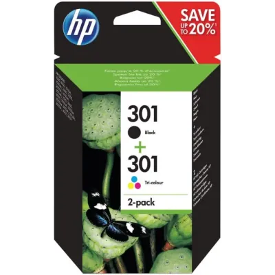 HP 301 Multipack Ahorro Negro y Tricolor N9J72AE - Cartuchos de