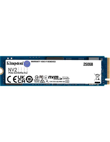 Kingston NV2 NVMe SSD 250GB PCIe 4.0 3000MB/sM.2 2280 | TechLife.es