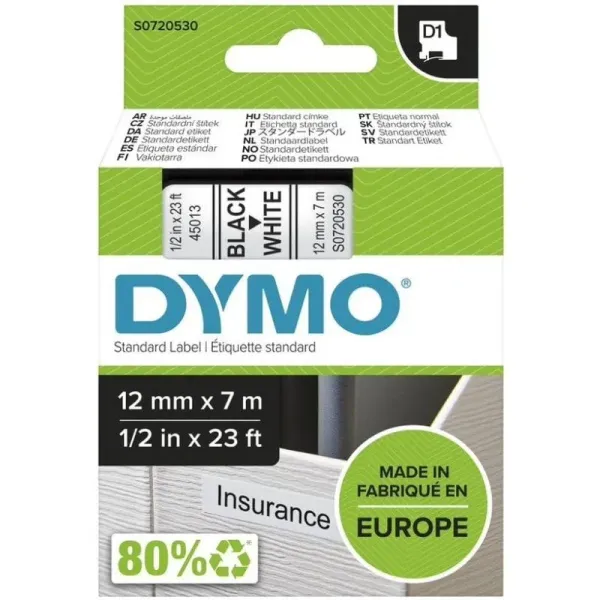 Dymo D1 Standard Etiquetas de Plástico