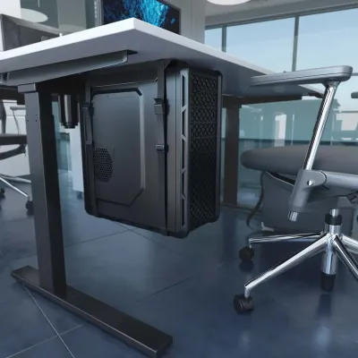 Aisens Soporte para CPU Debajo de Escritorio con Correa Negro Aisens Soporte para CPU Debajo de Escritorio con Correa Negro