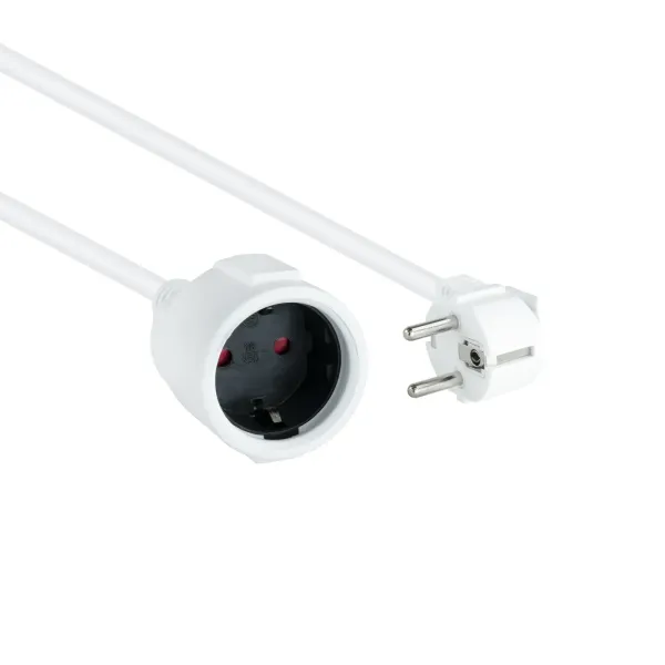 Nanocable Cable Alargador Schuko 2m Blanco 