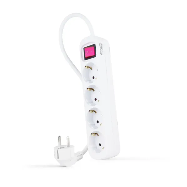 Nanocable Regleta con Protección 4 Tomas Schuko 1.4m Blanca