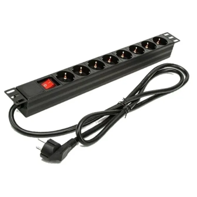 Phasak BNS 1518 Regleta Rack 19U con Protección 8 Tomas