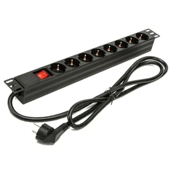 Phasak BNS 1518 Regleta Rack 19U con Protección 8 Tomas