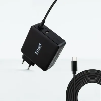 TooQ TQLC-USBC65PD Cargador de Portátil USB-C PD 3.0 65W Negro