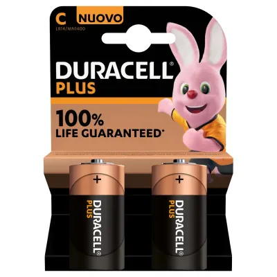 Duracell Plus Pack de Pilas Alcalinas C LR14 2 Unidades Duracell Plus Pack de Pilas Alcalinas C LR14 2 Unidades