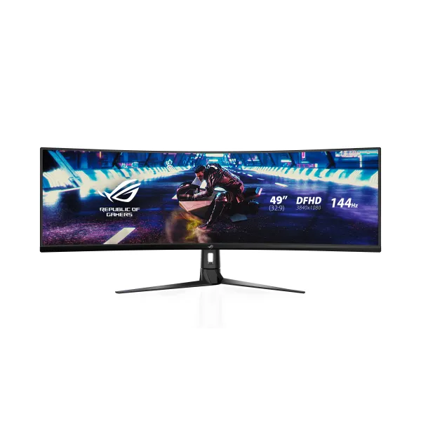 Monitor Gaming Ultrapanorámico Curvo Asus Rog Strix XG49VQ 49'/ Dual UHD/ 4ms/ 144Hz/ VA/ Multimedia/ Negro