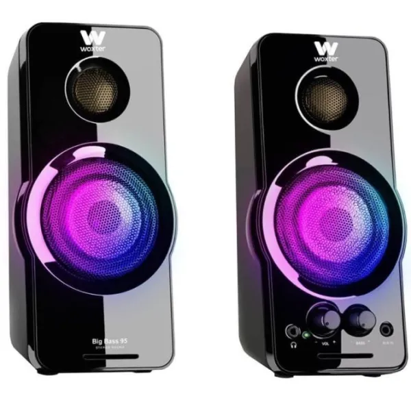 Woxter Big Bass 95 RGB Altavoces 2.0 20W Negros 