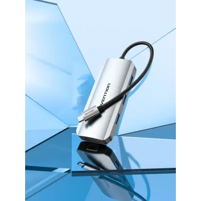 Docking USB Tipo-C Vention TOIHB/ 1xHDMI/ 1xVGA/ 3xUSB/ 1xUSB Docking USB Tipo-C Vention TOIHB/ 1xHDMI/ 1xVGA/ 3xUSB/ 1xUSB