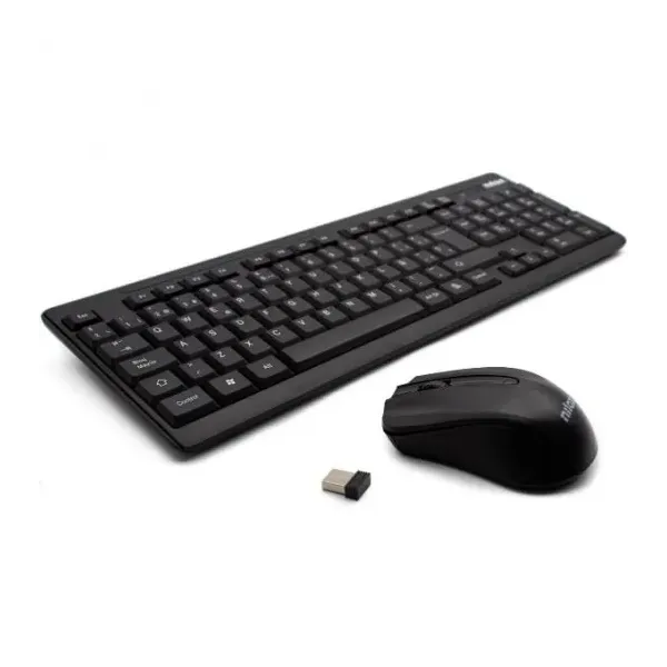 Nilox Kit inalámbrico Teclado y Mouse, Modelo Fit ligero y compacto