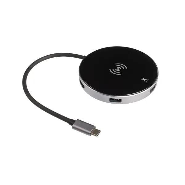 Docking USB Tipo-C con Carga Inalámbrica Xtorm XC006/ 3xUSB/ 1xUSB Tipo-C PD/ 1xHDMI/ Negro y Gris