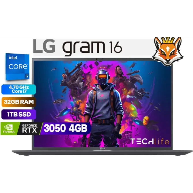 Portátil LG gram 16Z90R-E.AD78B Intel Evo Core