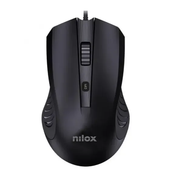 Nilox MOUSB1013 Ratón con Cable USB 2400DPI Negro