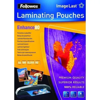 Fellowes Fundas de Plastificar A4 Brillo 100 Unidades Fellowes Fundas de Plastificar A4 Brillo 100 Unidades