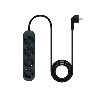 Nanocable Regleta de Enchufes con 4 Tomas Tipo F 1.4m Negro Nanocable Regleta de Enchufes con 4 Tomas Tipo F 1.4m Negro