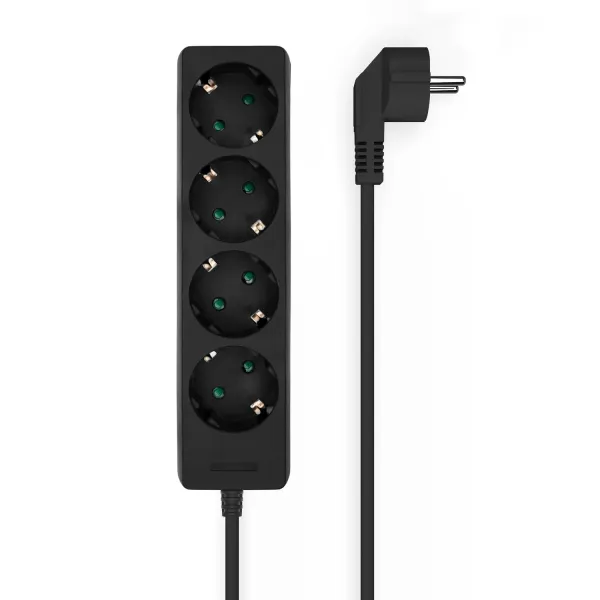 Aisens A154-0534 Regleta 4 Tomas Negra