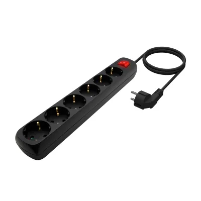Aisens A154-0536 Regleta con Interruptor 6 Tomas Negra Aisens A154-0536 Regleta con Interruptor 6 Tomas Negra