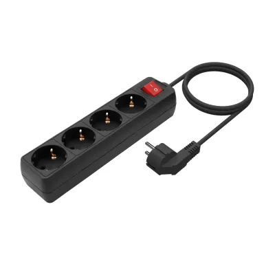 Aisens Regleta con Interruptor 4 Tomas 1.4m Negra Aisens Regleta con Interruptor 4 Tomas 1.4m Negra