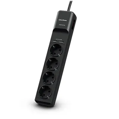 Regleta con interruptor Cyberpower P0420SUD0-DE/ 4 Tomas de Regleta con interruptor Cyberpower P0420SUD0-DE/ 4 Tomas de