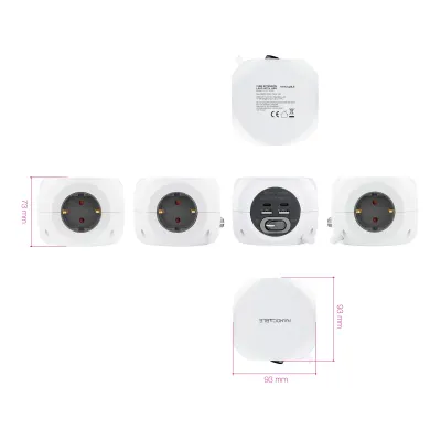 Nanocable Base 3 Tomas + 4 USB