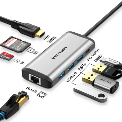 Docking USB Tipo-C Vention CNDHB/ 1xHDMI/ 3xUSB/ 1xUSB Tipo-C Docking USB Tipo-C Vention CNDHB/ 1xHDMI/ 3xUSB/ 1xUSB Tipo-C