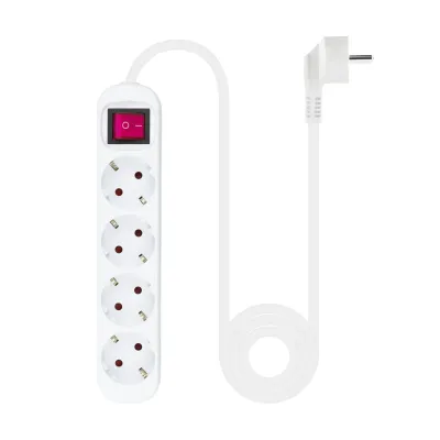 Nanocable Regleta con Protección 4 Tomas Schuko 1.4m Blanca Nanocable Regleta con Protección 4 Tomas Schuko 1.4m Blanca