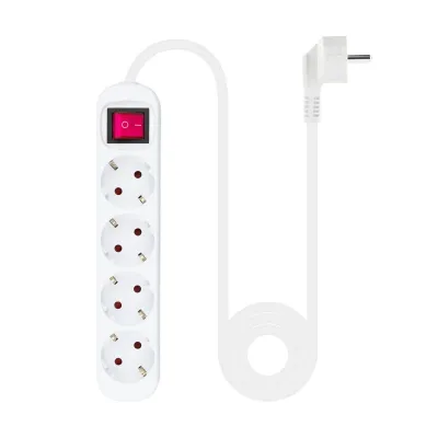 Nanocable Regleta con Protección 4 Tomas Schuko 1.4m Blanca Nanocable Regleta con Protección 4 Tomas Schuko 1.4m Blanca
