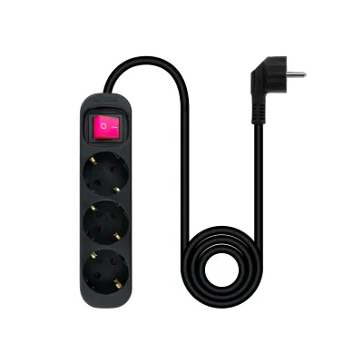 Regleta con Interruptor Nanocable 10.38.0003-BK/ 3 Tomas de Regleta con Interruptor Nanocable 10.38.0003-BK/ 3 Tomas de