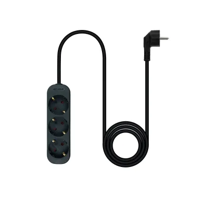 Nanocable Regleta de Enchufes con 3 Tomas Tipo F 1.4m Negro Nanocable Regleta de Enchufes con 3 Tomas Tipo F 1.4m Negro