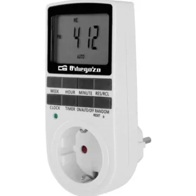 Programador de Enchufe Orbegozo PG 25/ Potencia Máxima 3680W Programador de Enchufe Orbegozo PG 25/ Potencia Máxima 3680W