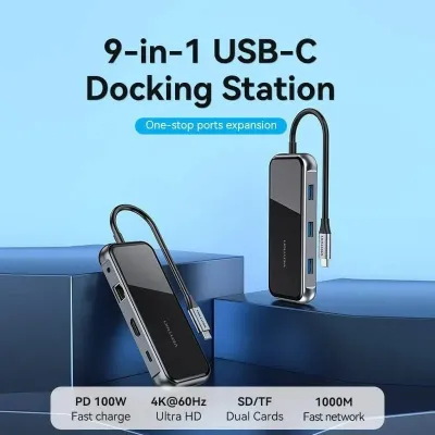 Docking USB Tipo-C Vention TFLHB/ 1xHDMI 4K/ 3xUSB/ 1xRJ45/ Docking USB Tipo-C Vention TFLHB/ 1xHDMI 4K/ 3xUSB/ 1xRJ45/