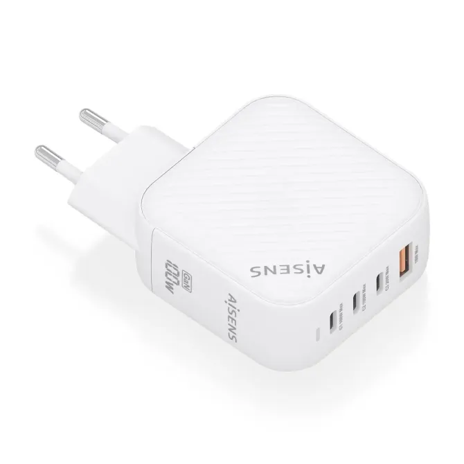 Aisens Cargador GaN 100W PD3.0 QC4.0 3x USB-C Blanco