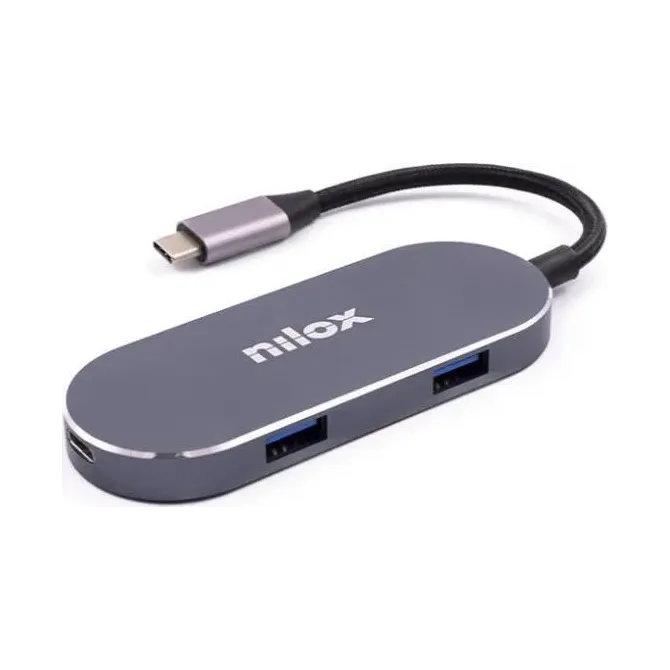 Nilox NXDSUSBC01 Docking Station USB-C Gris