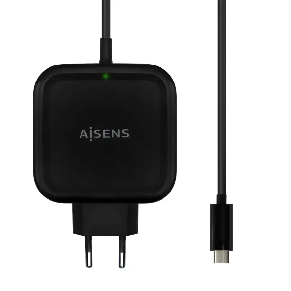 Aisens ASCH-1PD65WL-BK Cargador de Pared 1x USB Tipo-C 65W Negro 
