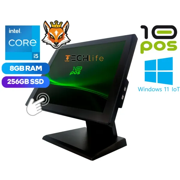 10POS 10T-15 Terminal TPV Intel Core i5/8GB/256GB SSD/15" Táctil