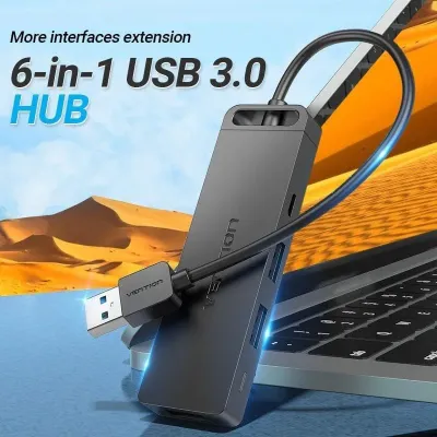 Docking USB 3.0 Vention CHVBB/ 3xUSB/ 1xMicroUSB PD/ 1xLector Docking USB 3.0 Vention CHVBB/ 3xUSB/ 1xMicroUSB PD/ 1xLector