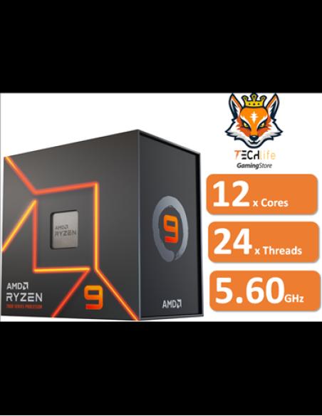 AMD Ryzen 9 7900x 12x Cores a 4.70Ghz/5.6Ghz 64MB con Gráficos AMD ...