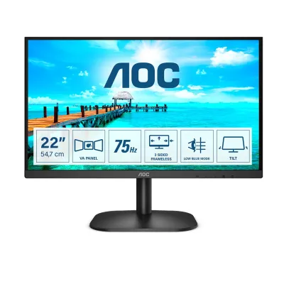 AOC 22B2H 22" Monitor LED FHD 6,5ms HDMI/VGA 75Hz AOC 22B2H 22" Monitor LED FHD 6,5ms HDMI/VGA 75Hz