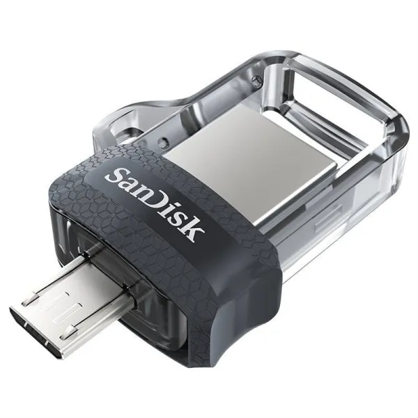 SanDisk Ultra Dual m3.0 128GB USB 3.0 Gris/Plata