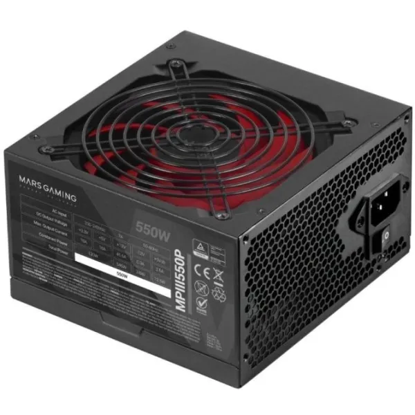 Fuente Alimentación Mars Gaming MPIII550P Fuente Alimentación 550W Negra