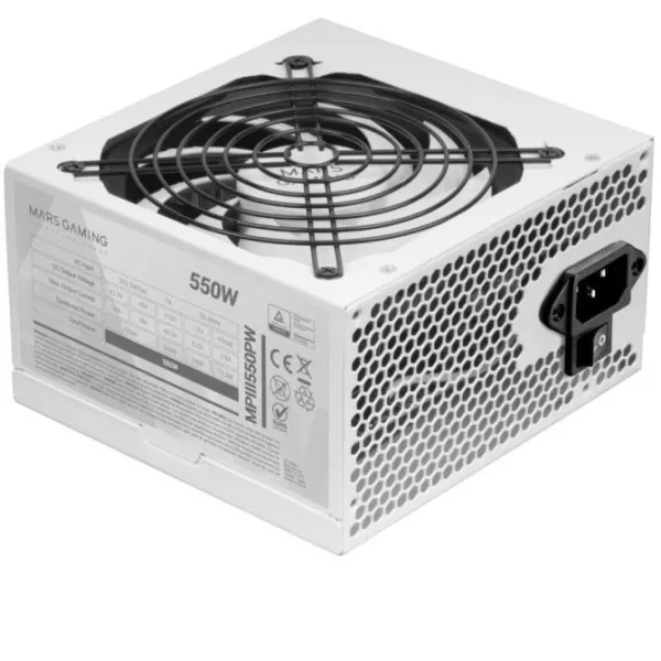 Fuente Alimentación Mars Gaming MPIII550P Fuente Alimentación 550W Blanca