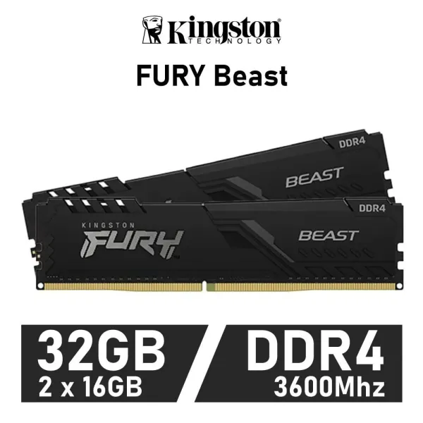 Kingston FURY Beast DDR4 3600 MHz 32GB 2x16GB CL18