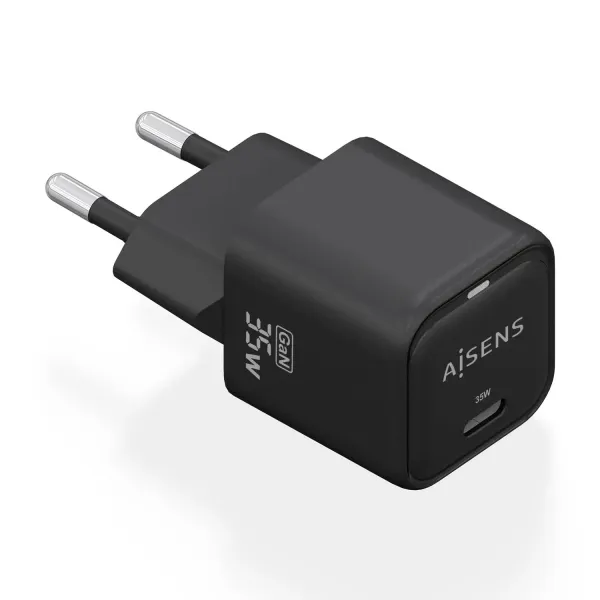 Aisens Cargador GaN 35W USB-C PD3.0 QC4.0 Negro 